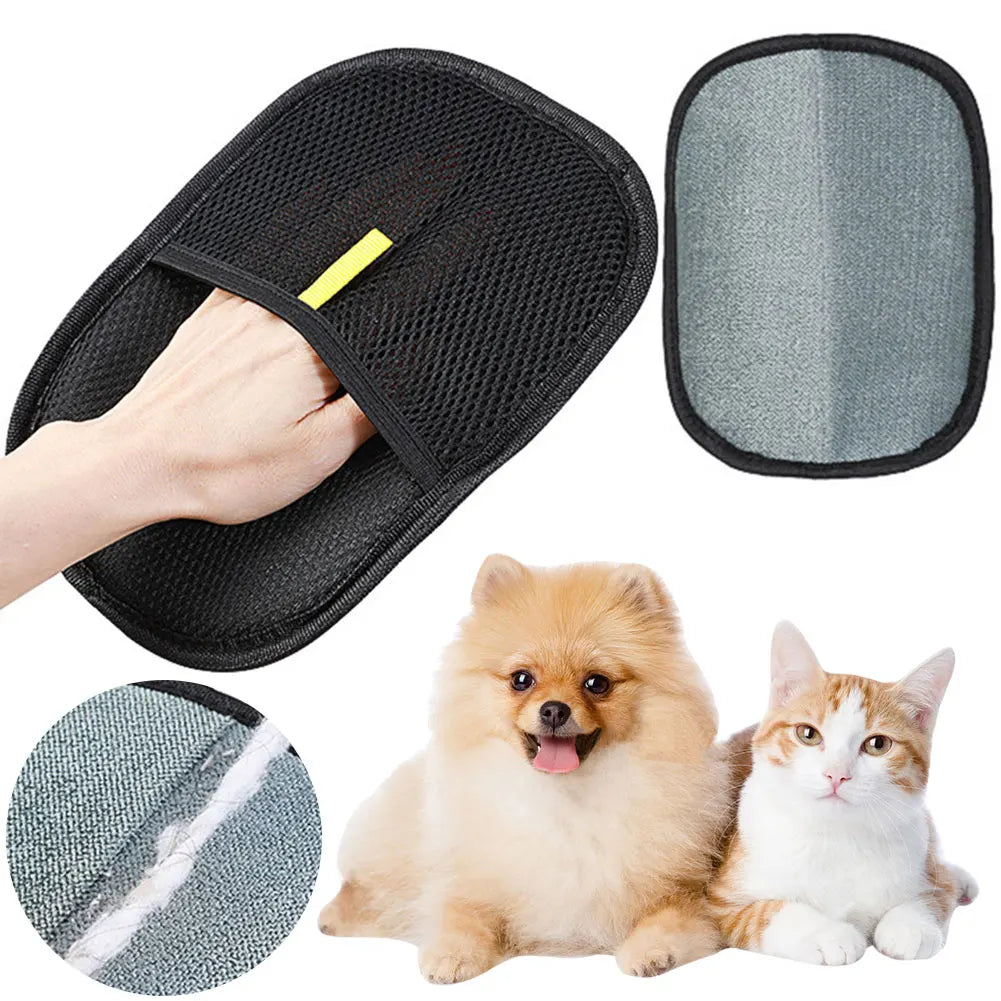Pet Grooming Gloves Deshedding pet hair remover for Dog Cat Rabbit with Long/Short/Curly Hair