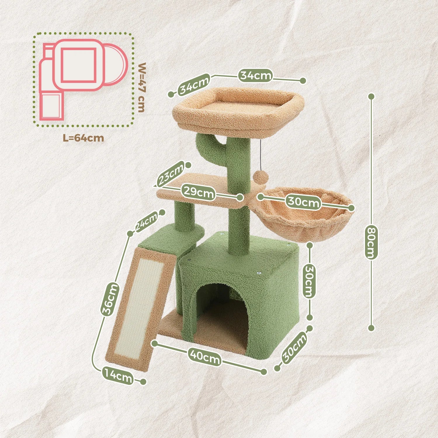 Cat tree Cat Tower for Indoor Cats 2 Styles Cat Activity Tree with Cat Scratching Posts Big Hammock and Removable Top Perch