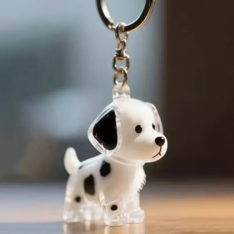 Clear Pet Hair Memorial Capsule Dog Fur Keepsake Pendant Keychain