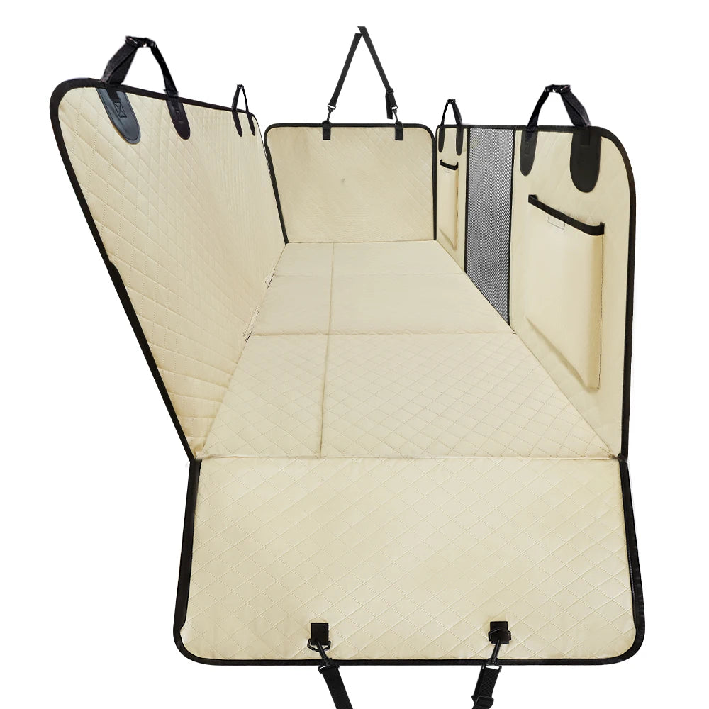 Car Back Seat Extender Cover Protector, Hammock Waterproof Seat Safety Cover, Hard Bottom for Dogs