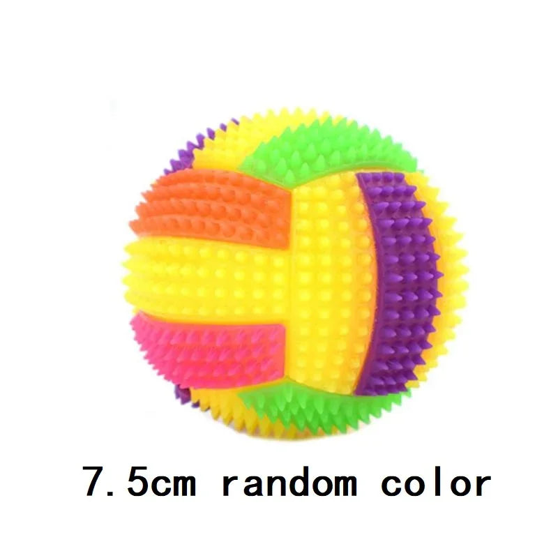 Glowing Ball Dog Toy Led Bouncy Chew Ball Color Light Ball Interactive Toys for Small Dogs