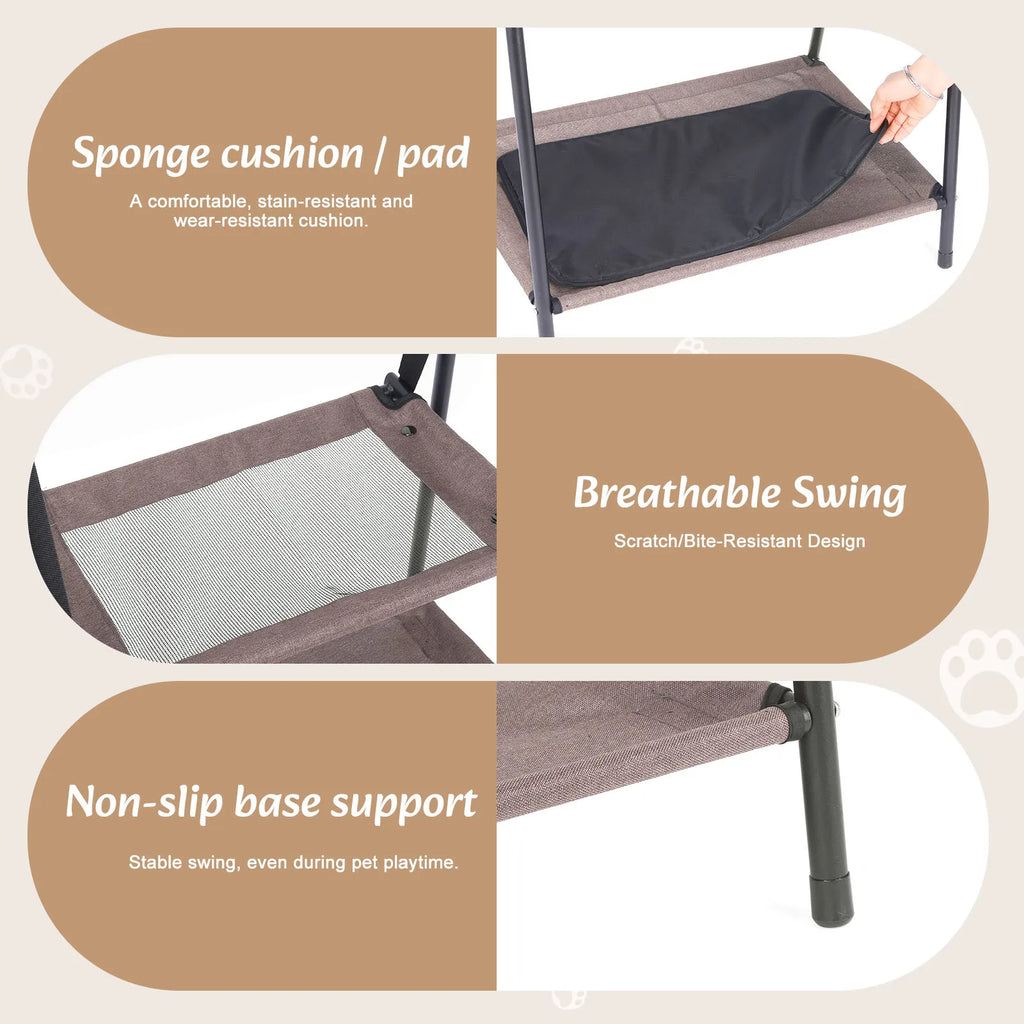 Cat Hammock Window Bed Sunny Seat Hanging Mount Beds Cat Sofa Dual-Layer Hammock