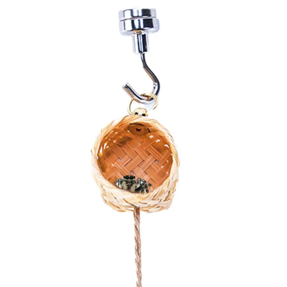 Magnetic Jumping Spider Hideaway Pet Spider Habitat with Climbing Rope Decorative Small Pet House Shelter Space