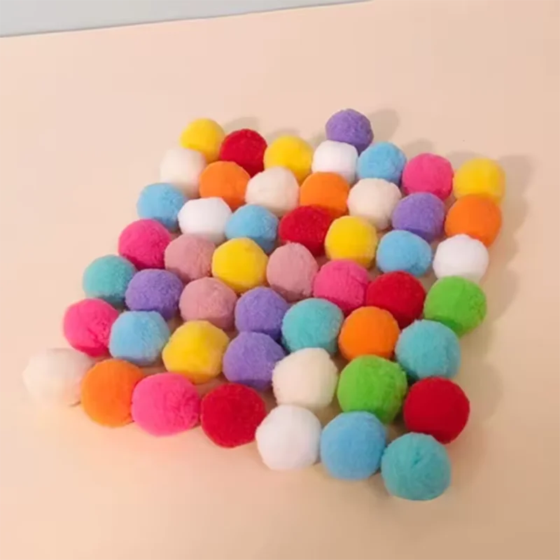 Cat Toy Interactive High Fun Toy Gun 10/20/30/100Pcs Plush Ball Launches Quiet High Bounce Ball