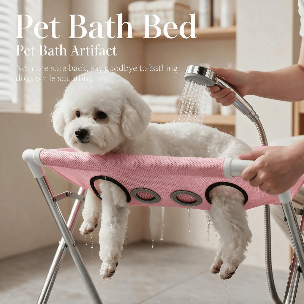 Pet bath bracket, anti-scratch and anti-bite dog bath hammock, pet grooming rack