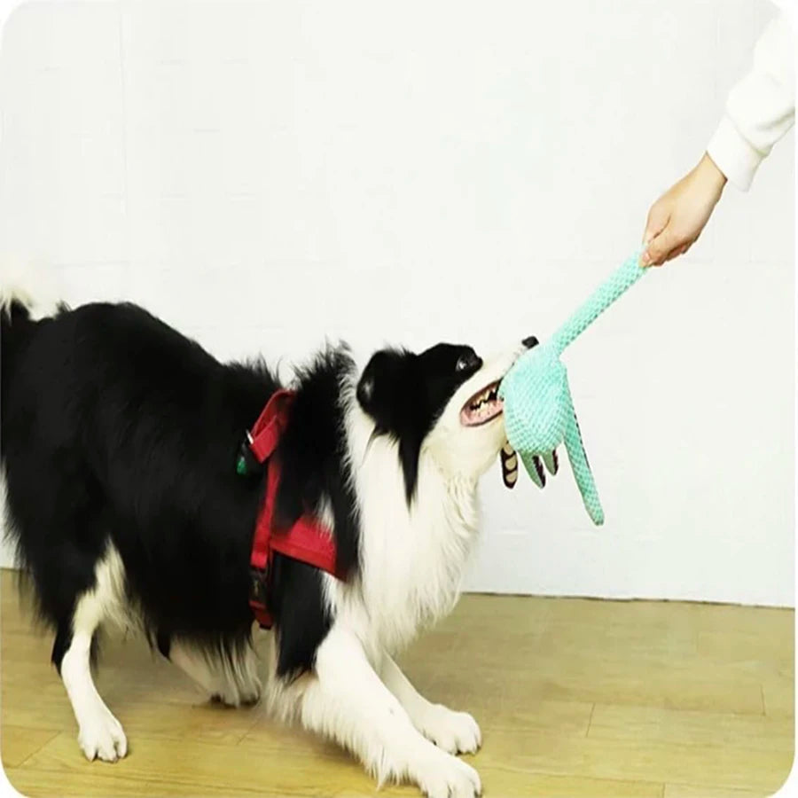 Dog pet plush octopus toy interactive sound large and small dog boredom companion toy