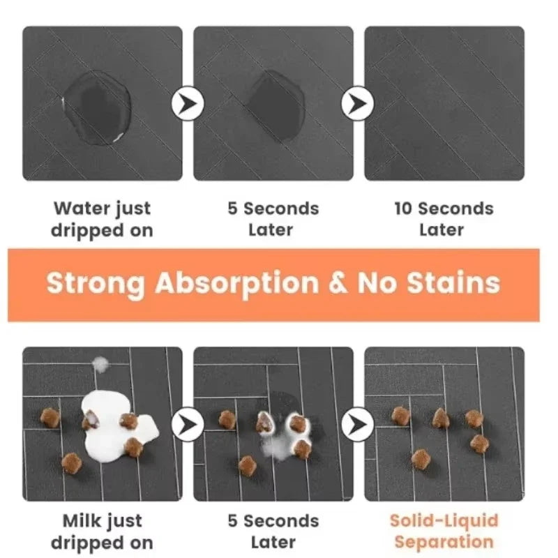 Pet Feeding Mat Waterproof for Dog & Cat Food & Water Bowls