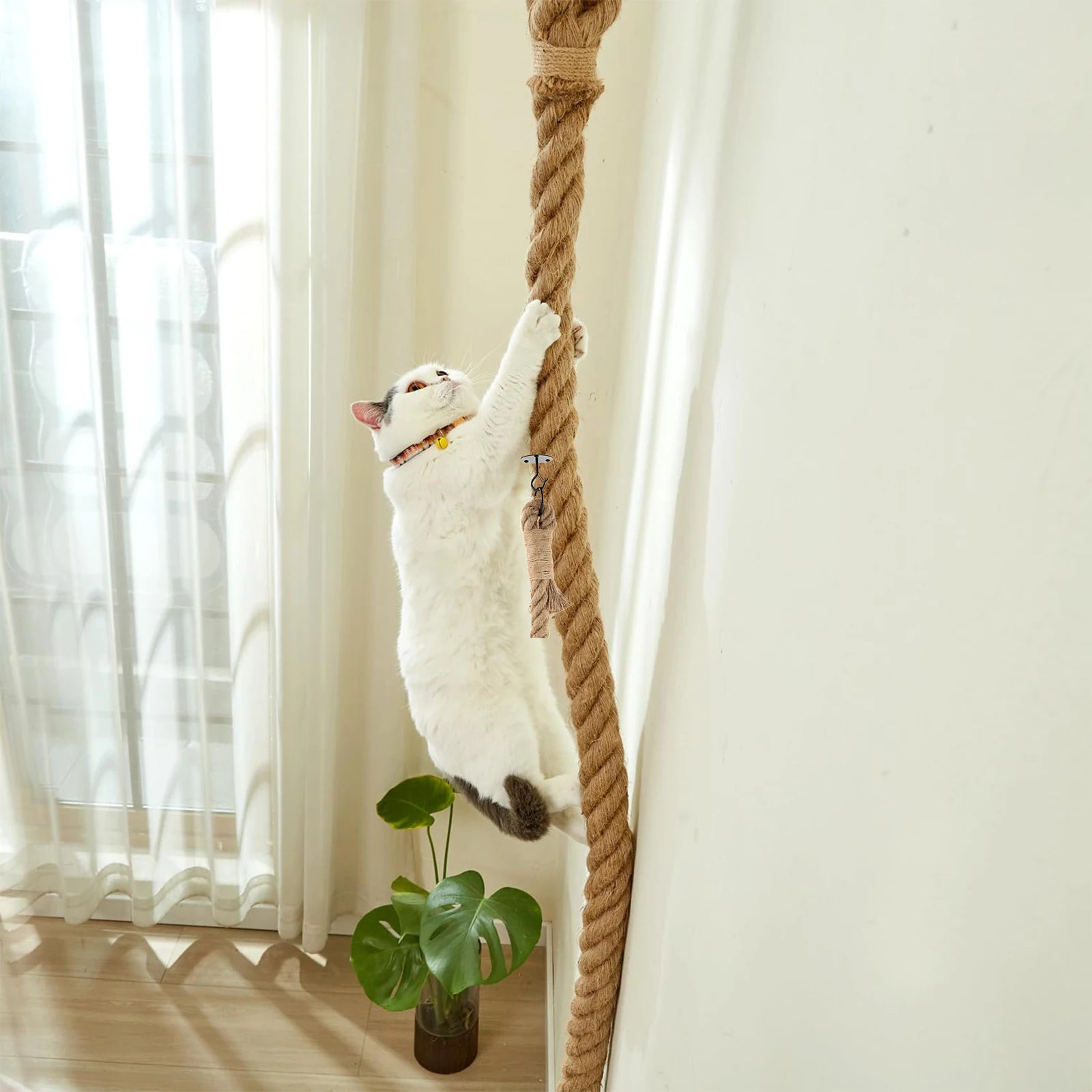 Cat Sisal Climbing Rope For Play Climbing Scratching Post Interactive Toys Jungle Gym Exercise for Indoor Cats