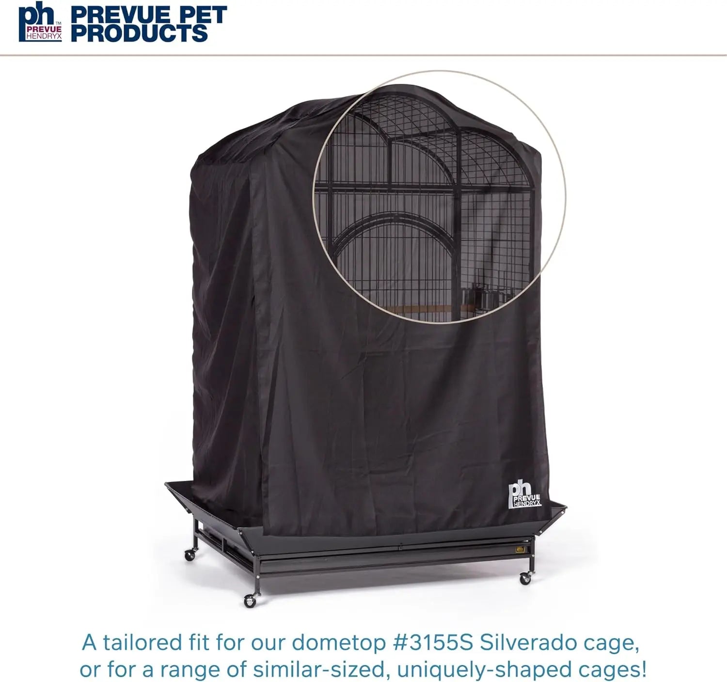 Extra Large Bird Cage Cover, Breathable Fabric, Fits 50x40x69 Inch Cages