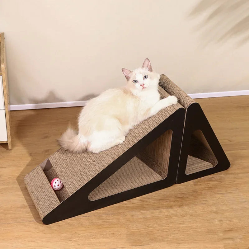2 in 1 Cat Scratcher Cardboard With Ball Wear-resistant Pet Climbing Frame