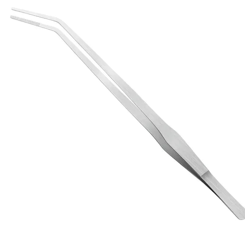38cm Stainless Steel Aquarium Tweezers Pliers Straight Curved Forceps Aquatic Feeding Tongs
