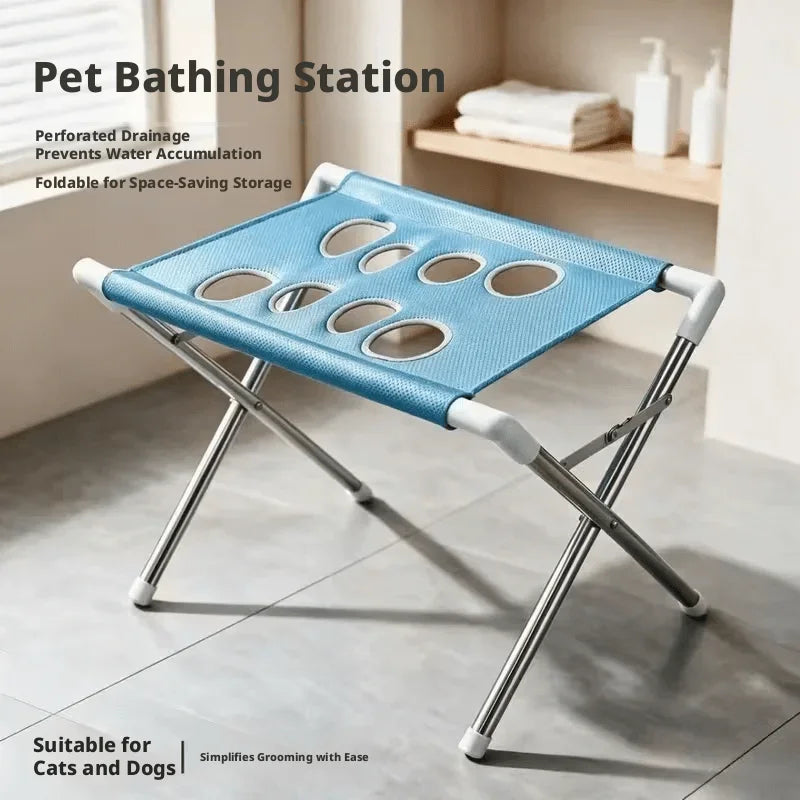 Pet bath bracket, anti-scratch and anti-bite dog bath hammock, pet grooming rack