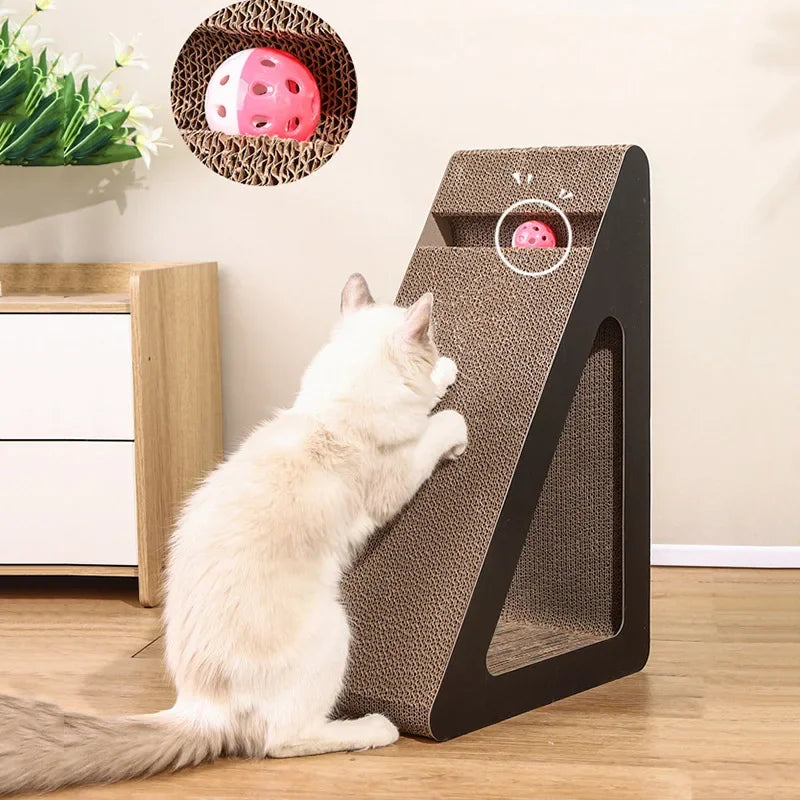 2 in 1 Cat Scratcher Cardboard With Ball Wear-resistant Pet Climbing Frame