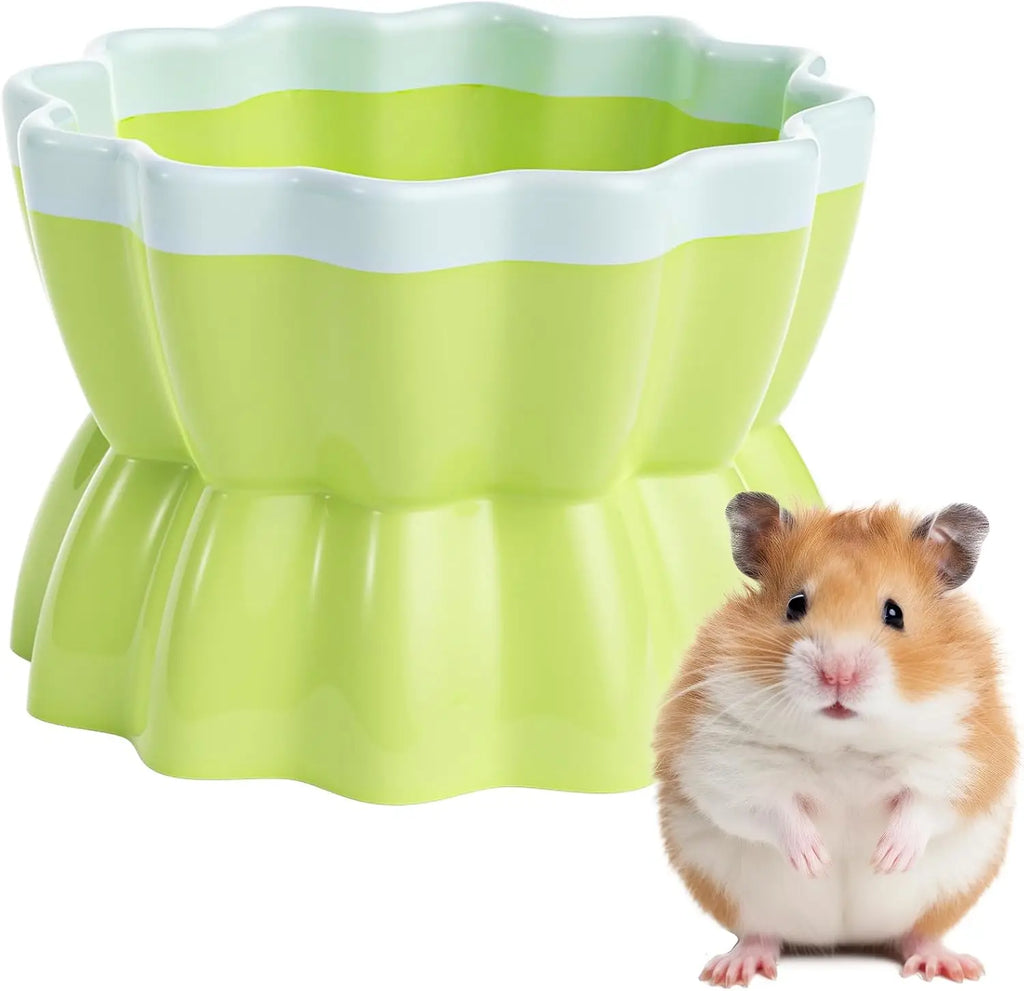 Anti-Tip Ceramic Pet Bowl - Hamster/Rabbit Food Dish, Chew-Proof