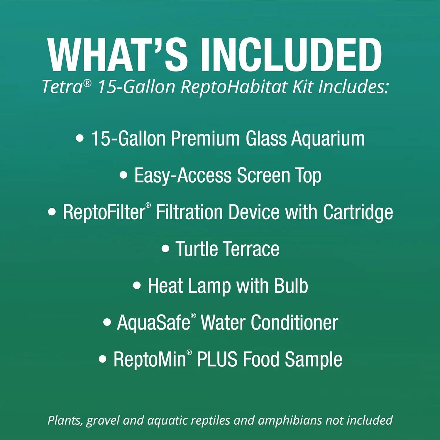 15-Gallon Aquatic Reptile & Amphibian Habitat Kit for Turtles, Frogs, Newts, Salamanders - 24.4x12.5x12.7 inches