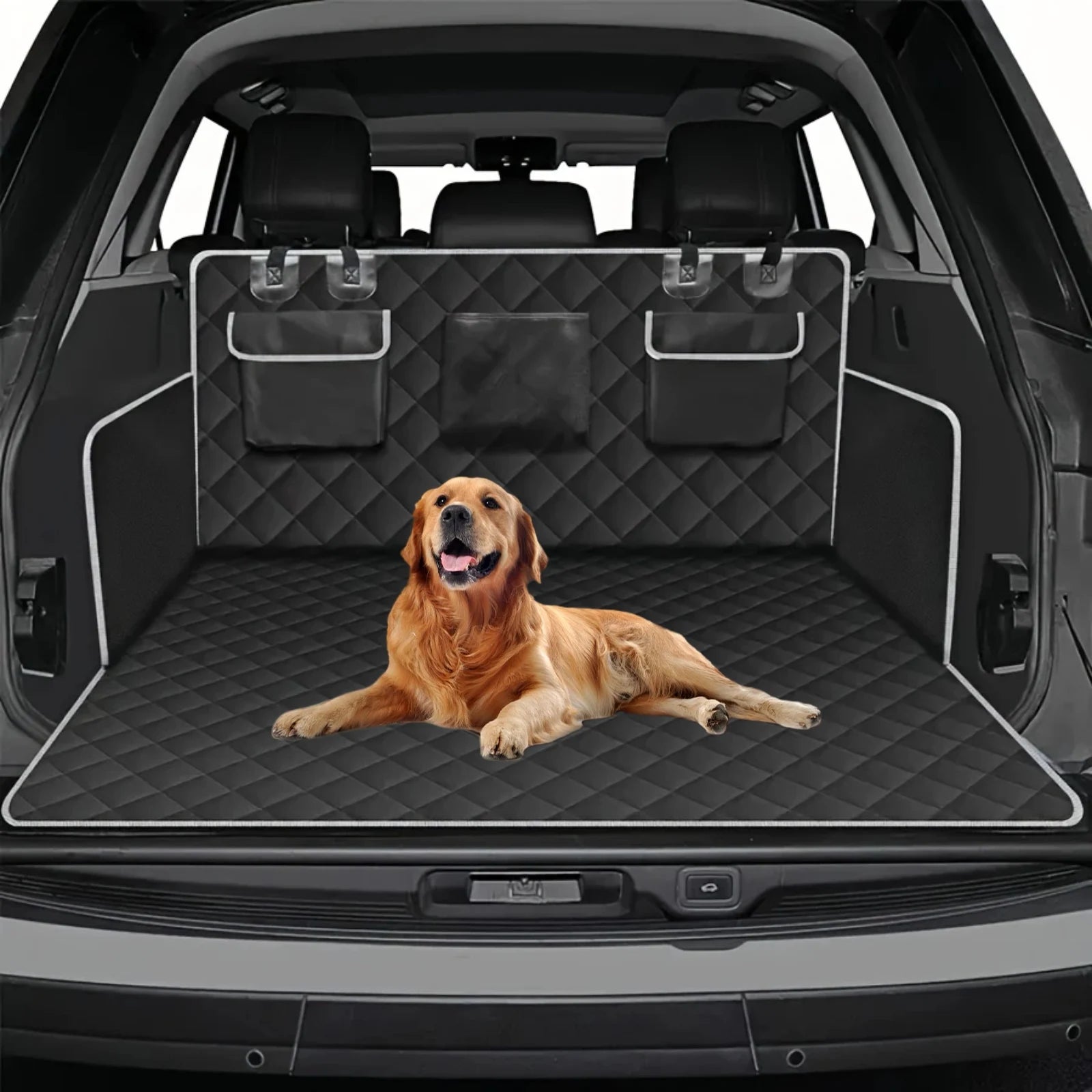 SUV Cargo Liner Waterproof Pet Cargo Cover Dog Seat Mat For SUVs With Bumper Flap Protector, Non-Slip, Large Size