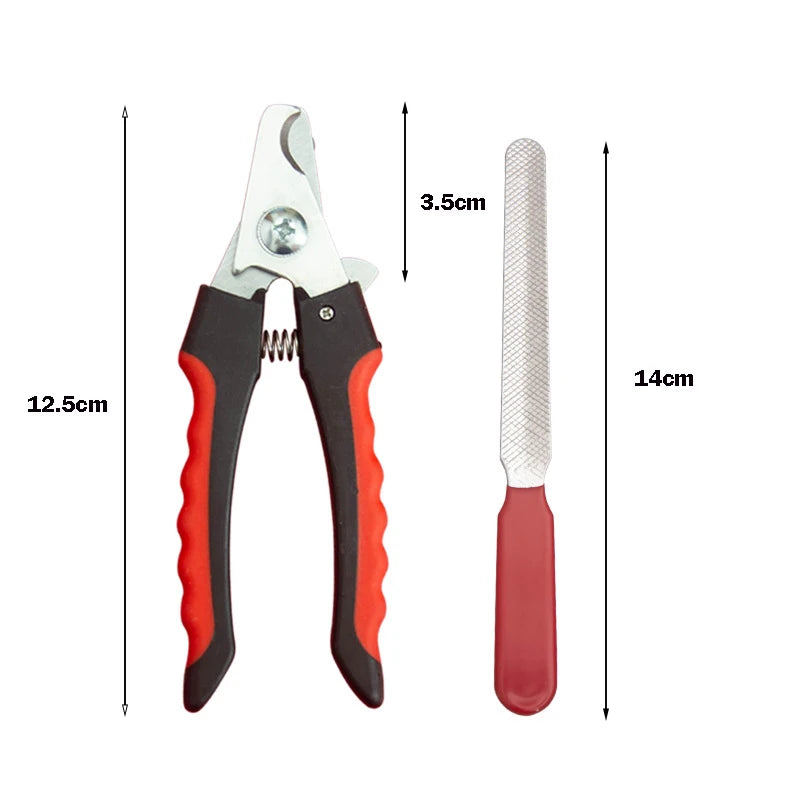 Multifunctional Stainless Steel Pet Nail Clippers with File