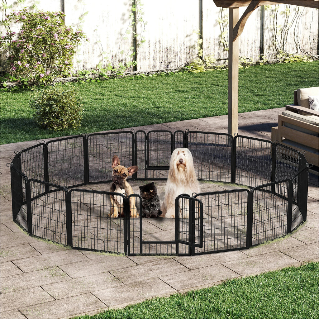 Heavy-Duty Metal Playpen – 24"/32"/40" Options, 8/16 Panels, Ideal for Indoor Use & Outdoor