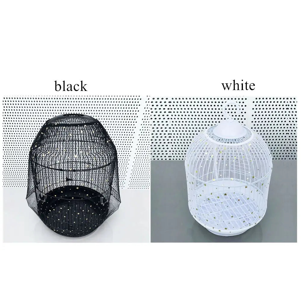 Nylon Mesh Bird Cage Cover Net Easy Cleaning Seed Catcher