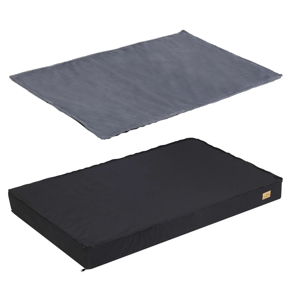 Dog Bed Jumbo Pet Orthopedic Bed Memory Foam Base Crate Mattress Cushion with Washable Cover Waterproof