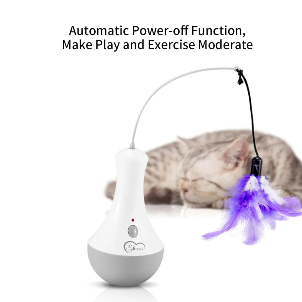 Cat Interactive Toys Feather Teaser Indoor Play Automatic Toy