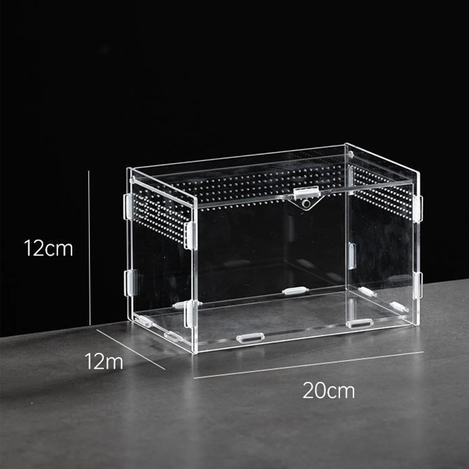 Acrylic Transparent Reptile Terrarium Breeding Box Enclosure Habitat