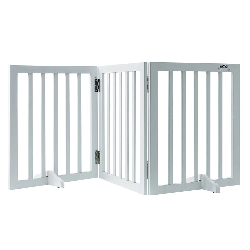 Free Standing 3 Panels Foldable Expandable Dog Gate for Narrow Passageways