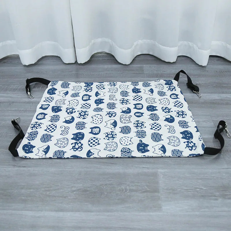 Cat Hanging Hammock with Adjustable Straps Double-Sided