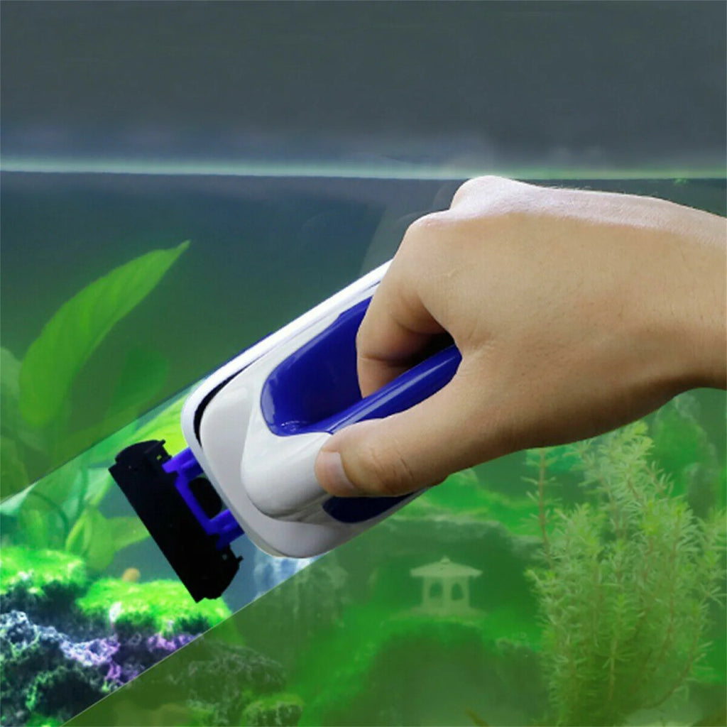 Magnetic Brush Fish Tank Algae Scraper Glass Cleaner Floating Aquarium Cleaning Tool Strong Suction