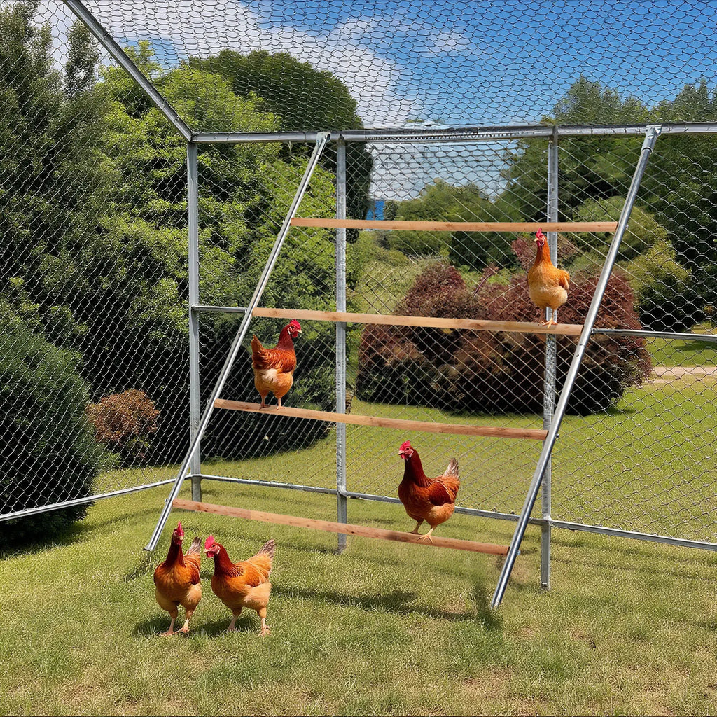 Outdoor Chicken Perch - Multi-Tiered Tower for Chickens, Round Design for Safety