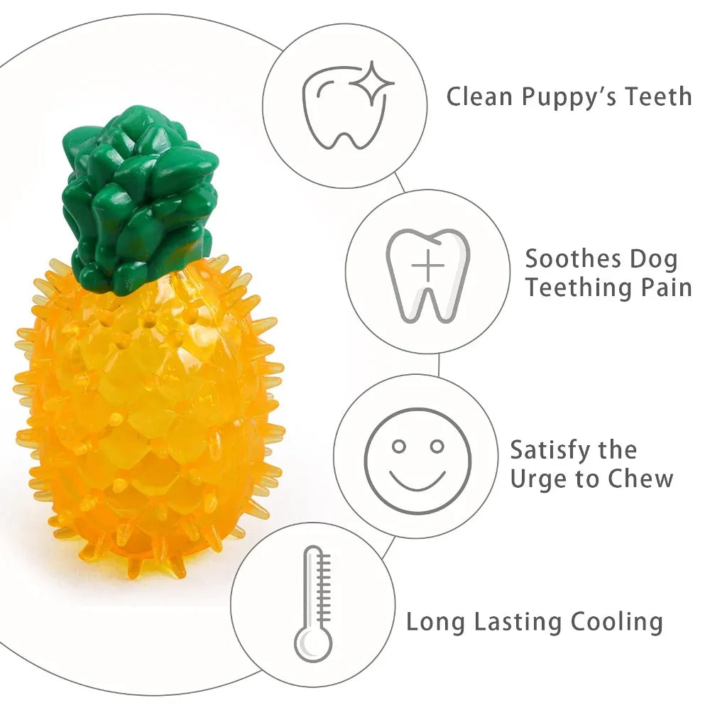 Dog Cooling Chew Toys, Frozen Teething Toy for Puppies, Summer Interactive Squeaky Toys, Small and Medium Pet Treat Training Tools