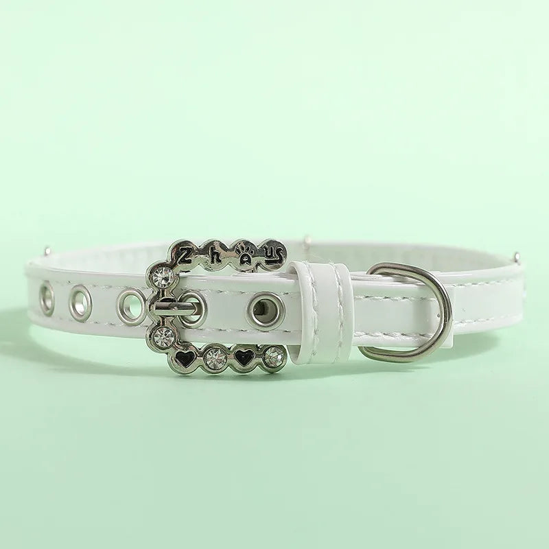 Luxury Cat Pearl Necklace Rhinestone Collar for Cats