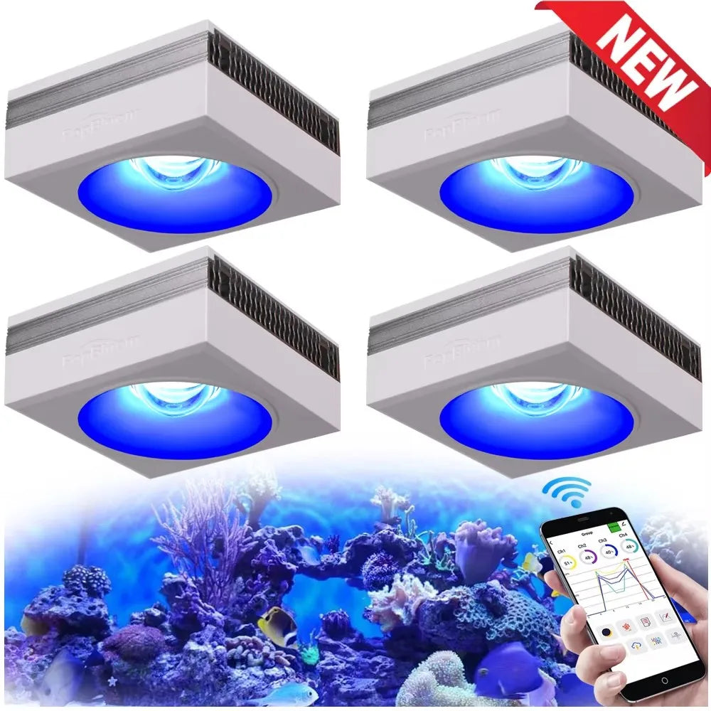 RL90 WiFi Led Aquarium Light Full Spectrum, Reef Light Aquarium Saltwater Coral Growing Marine Aquarium Tank Lamp