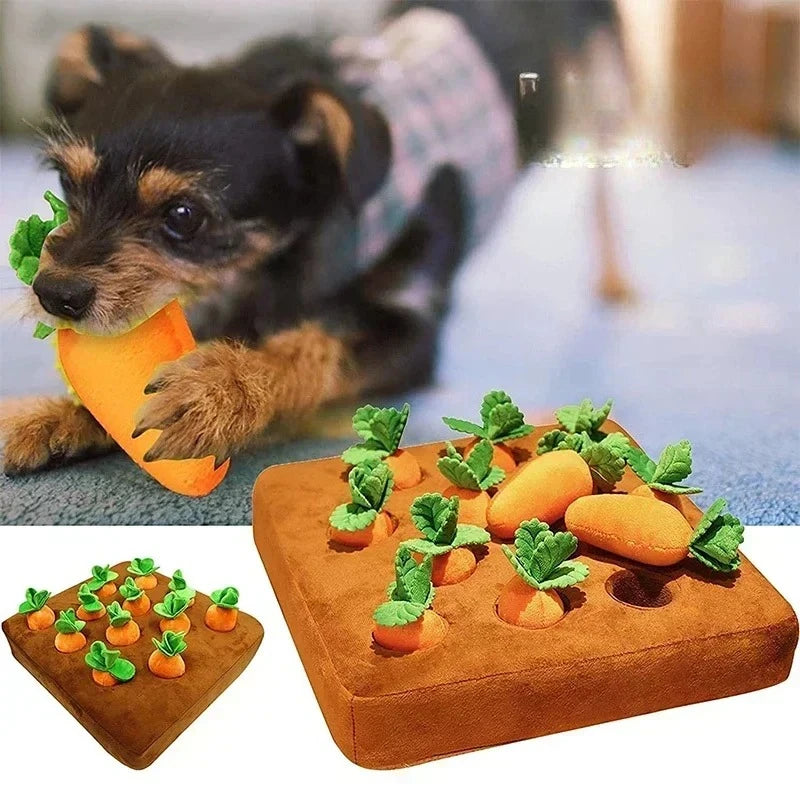 Innovative Dog Toys Snuffle Mat Plush Carrot Toy Mat Interactive Toys
