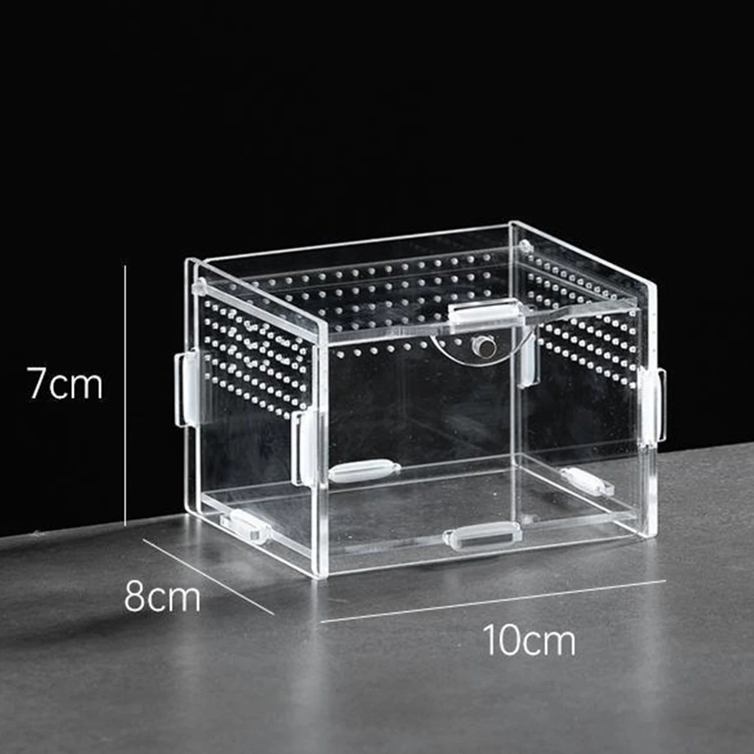 Acrylic Transparent Reptile Terrarium Breeding Box Enclosure Habitat