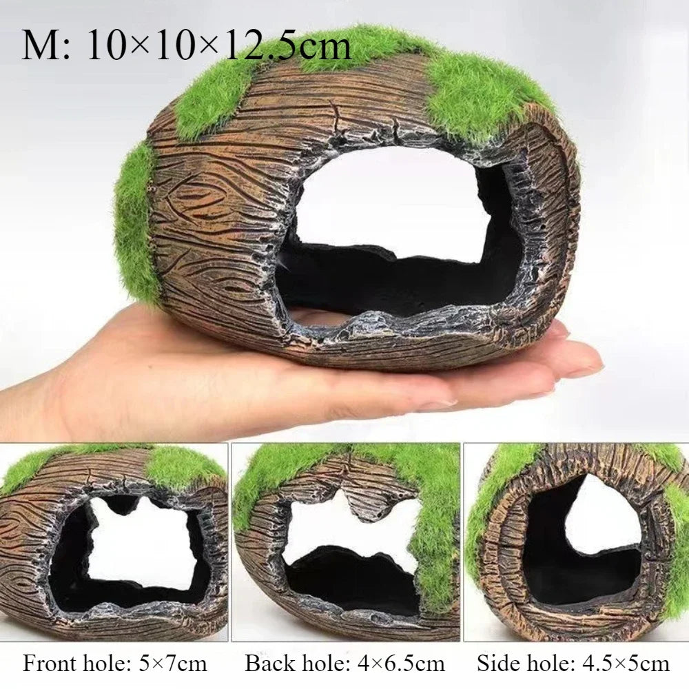 Aquarium Barrel Decoration Fish Shrimp Shelter Fish Tank Resin Barrel Ornament