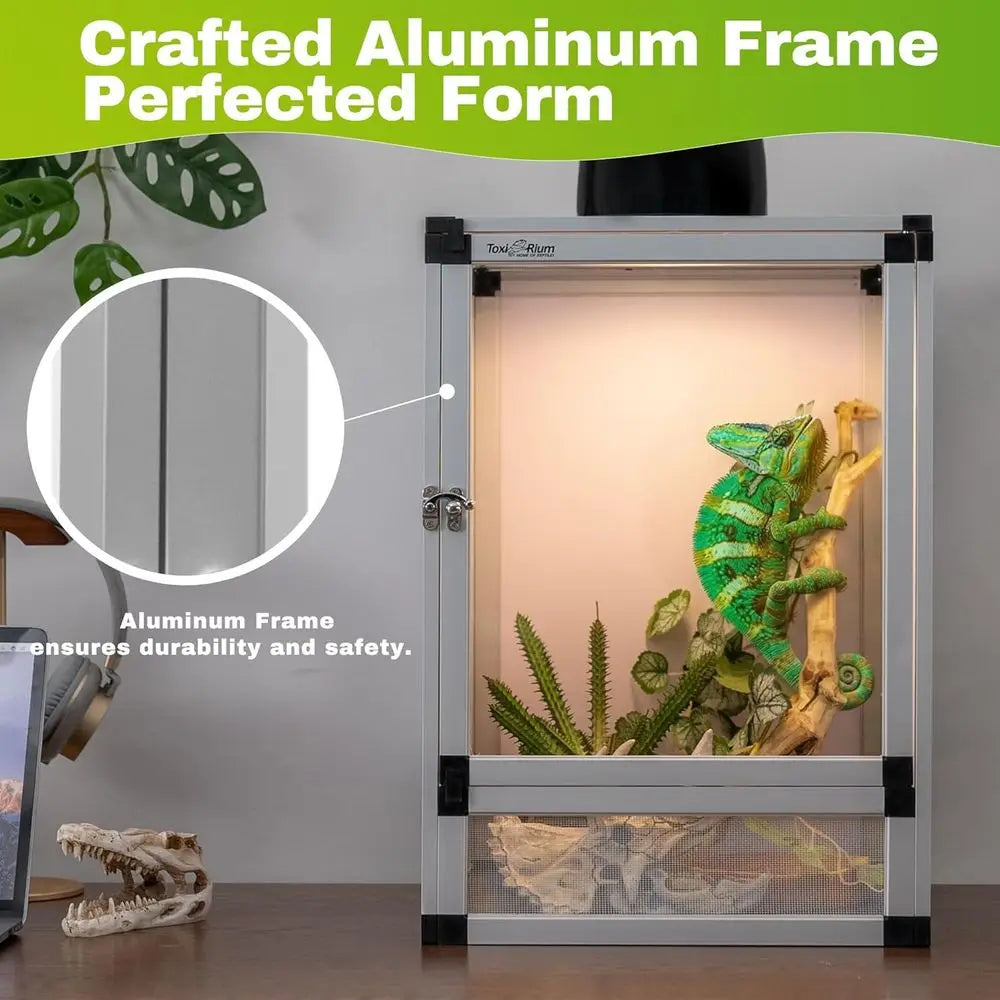 Aluminum Framed 18x18x36 Hybrid Reptile Enclosure with PVC & Acrylic Panels