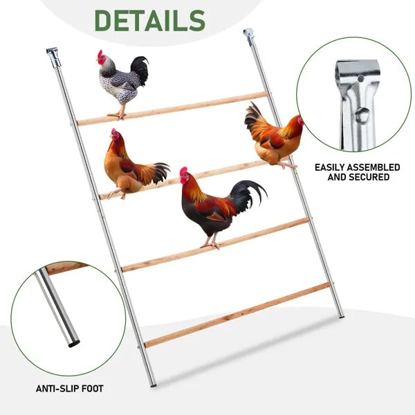 Outdoor Chicken Perch - Multi-Tiered Tower for Chickens, Round Design for Safety