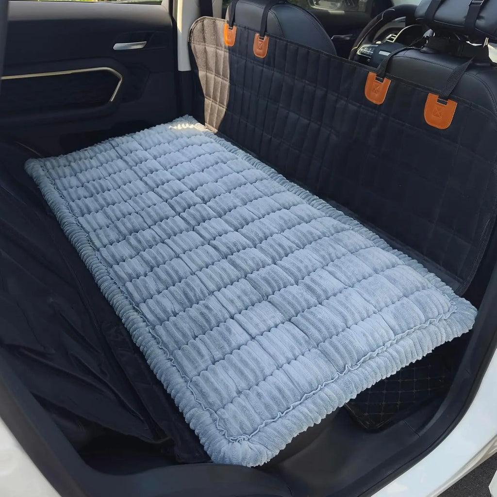 Non-Slip Seat Cover Car Backseat Pet Bed Mat, Blue-Grey, 24.8x54 Inch