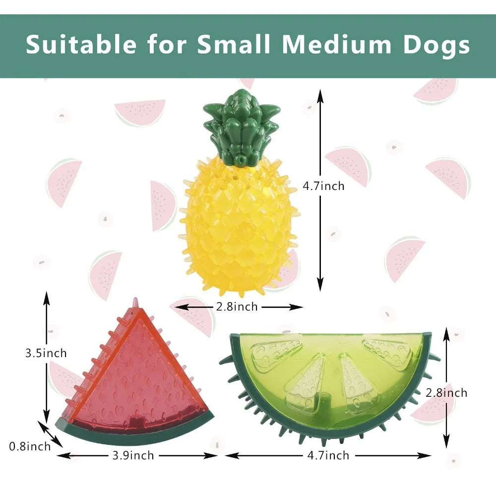 Dog Cooling Chew Toys, Frozen Teething Toy for Puppies, Summer Interactive Squeaky Toys, Small and Medium Pet Treat Training Tools