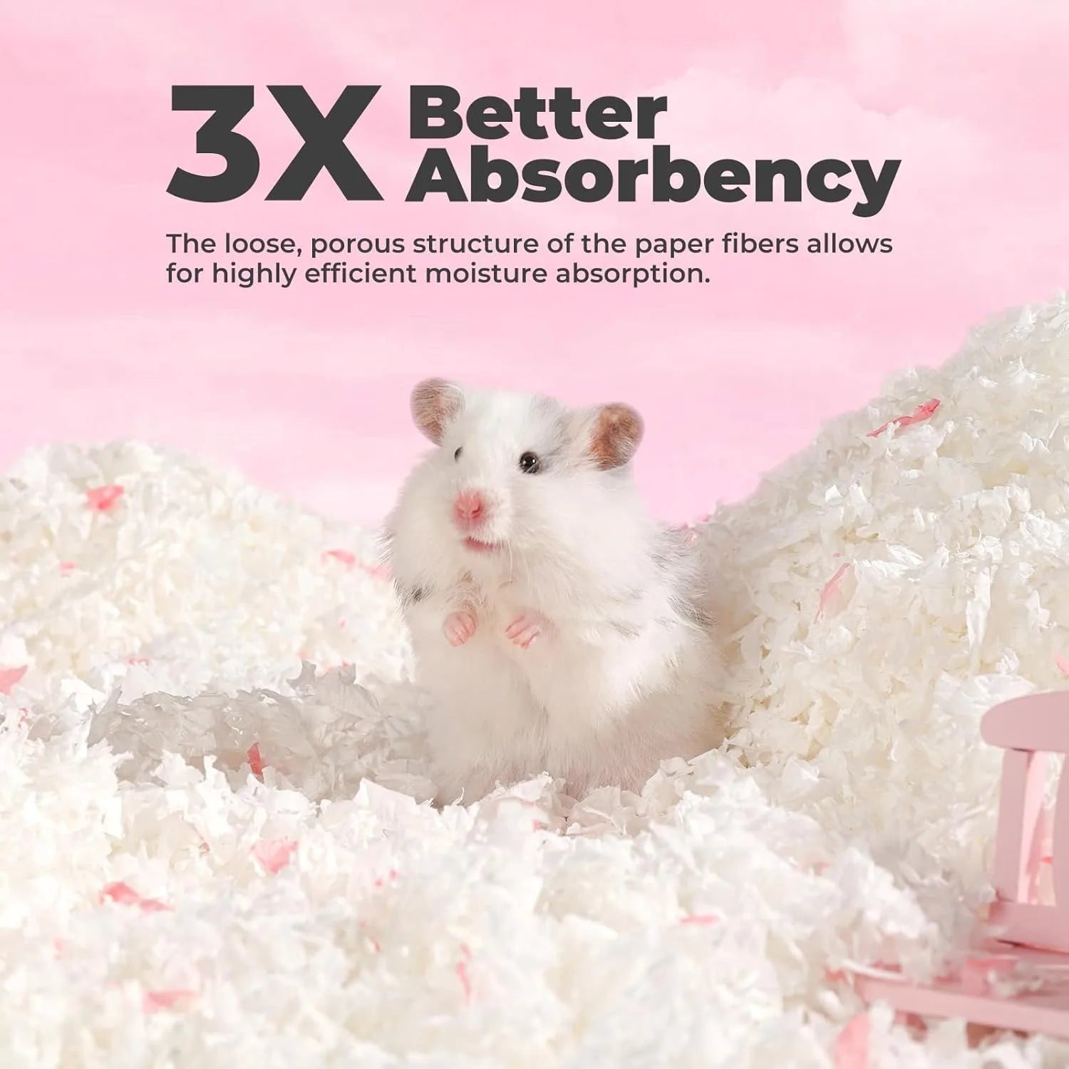 Paper Small Pet Bedding Hamster Rabbits Guinea Pigs Odor Control Dust-Free Moisture Absorbent Natural Shavings Bedding