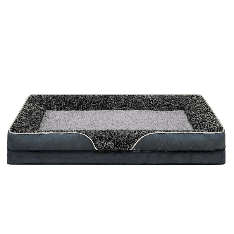 An oversized dog bed removable washable for all seasons, pet bed sofa, comfortable and soft with raised edges,