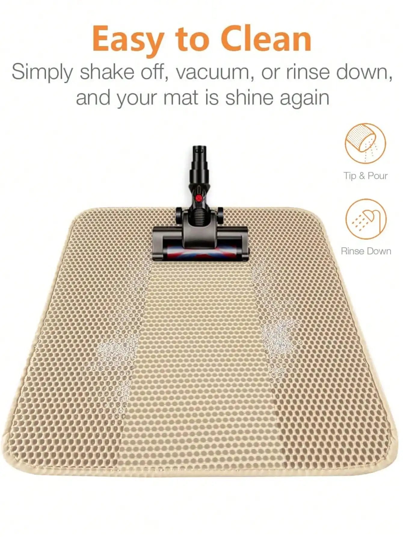 1pc Double-Layer Anti-Slip Waterproof Cat Litter Mat Litter Trapping