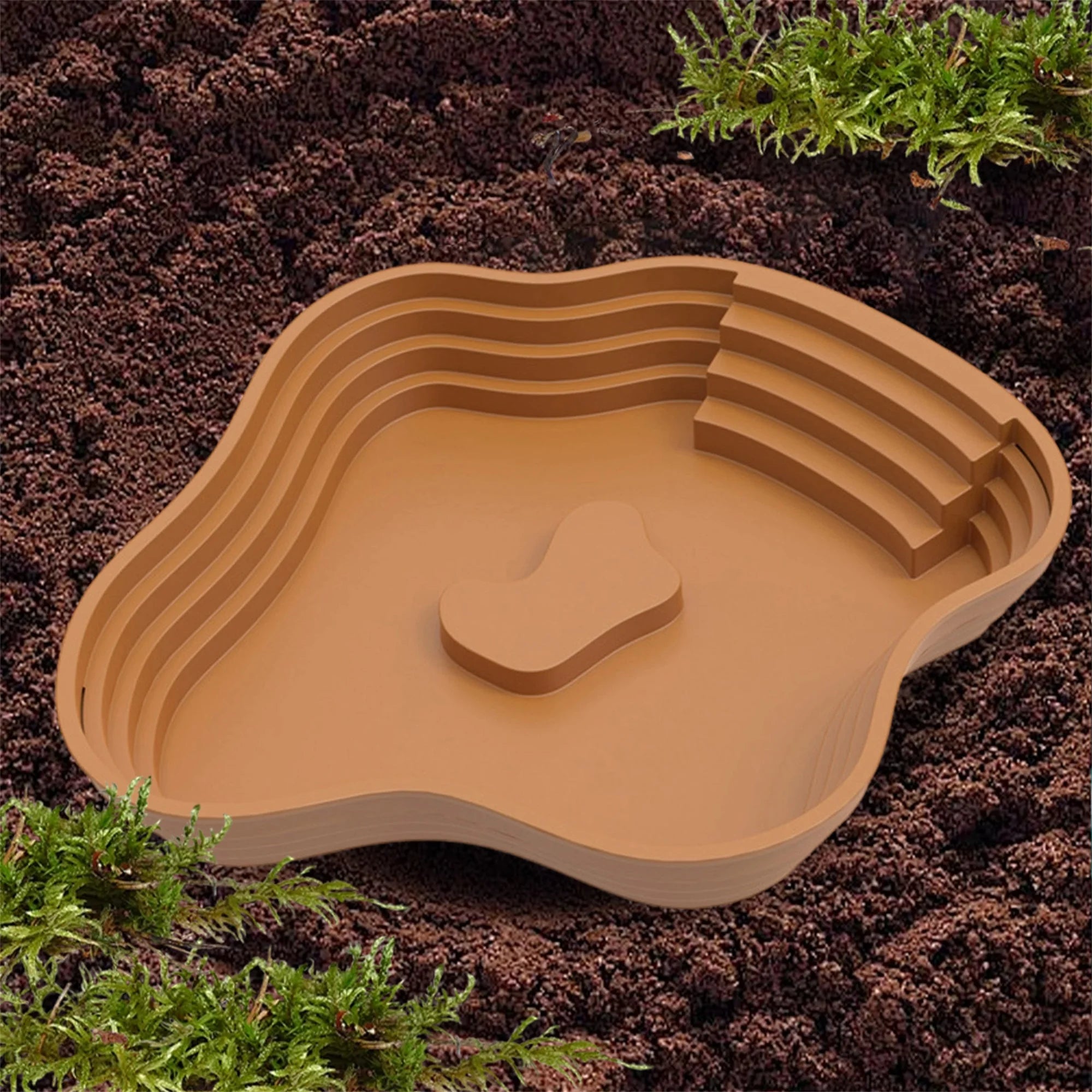 Reptile Habitat Decor Bathing Pool Feeding Dish Water Bowl for Gecko Snake Turtle Bearded Dragon Lizard