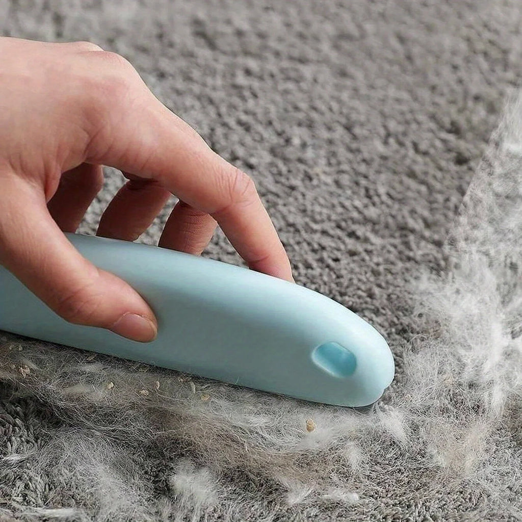 Effective Pet Hair Remover Brush For Cats Dogs and Small Pets - Gently Shaves Wool And Cleans Fur