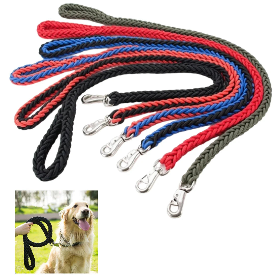 Durable Nylon Braided Large Dog Leash Traction Rope