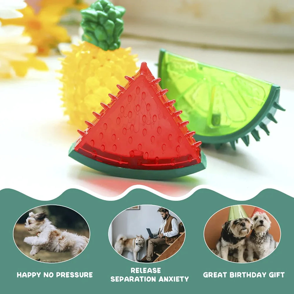 Dog Cooling Chew Toys, Frozen Teething Toy for Puppies, Summer Interactive Squeaky Toys, Small and Medium Pet Treat Training Tools