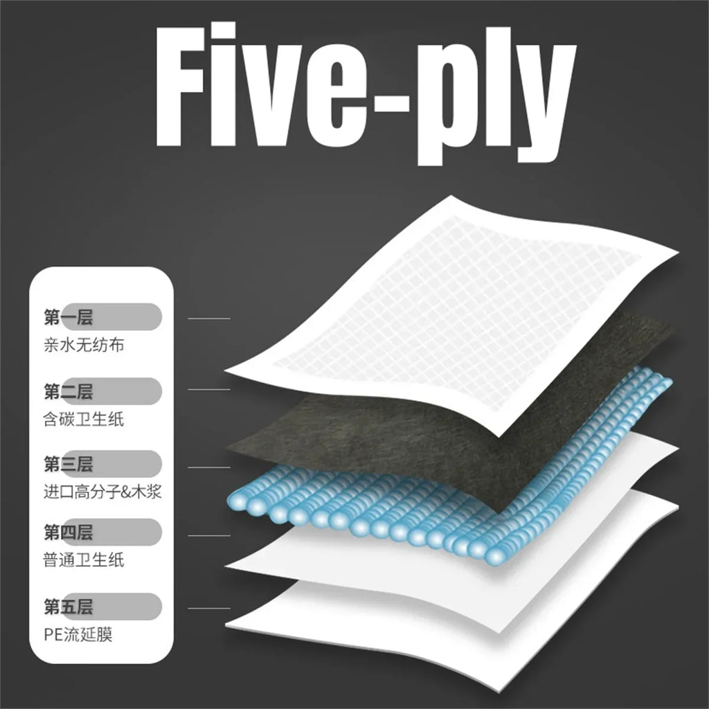 Absorbent Disposable Training Pee Pads Quick Dry Bamboo Charcoal Surface Mat Clean Cushion