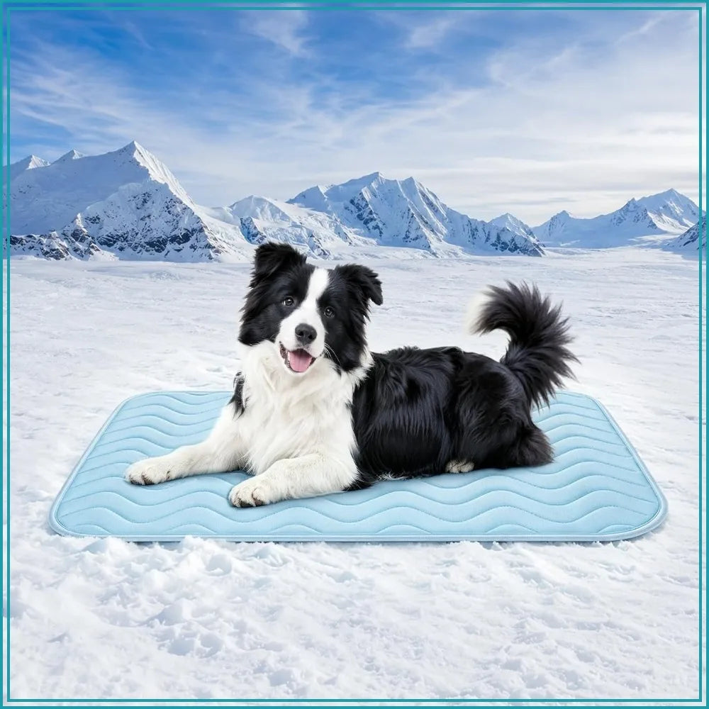 Dog Cooling Mat 36x22in - Self-Cooling, Washable, Non-Slip for Indoor/Outdoor Use