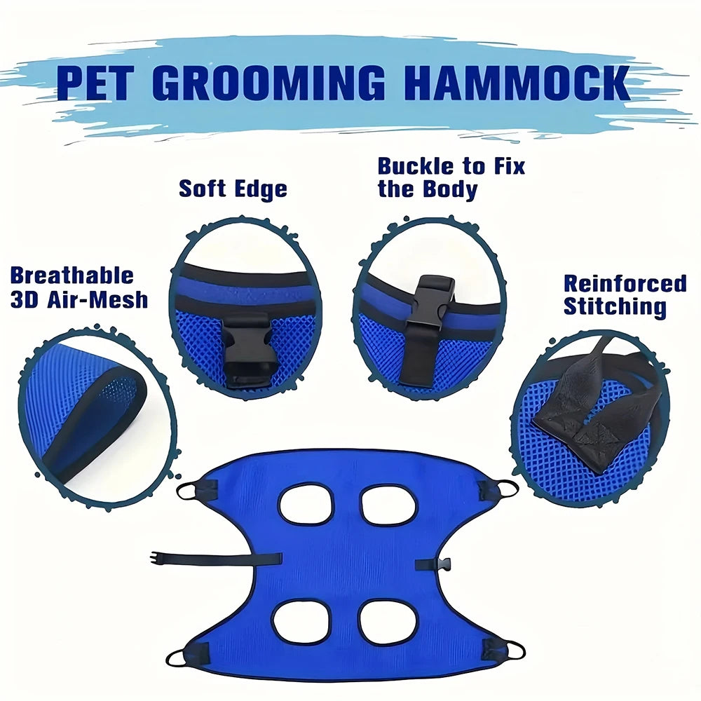 Pet Grooming Hammock Cat Dog Nail Clipping Hook Type Anti-Scratch Restraint Bag